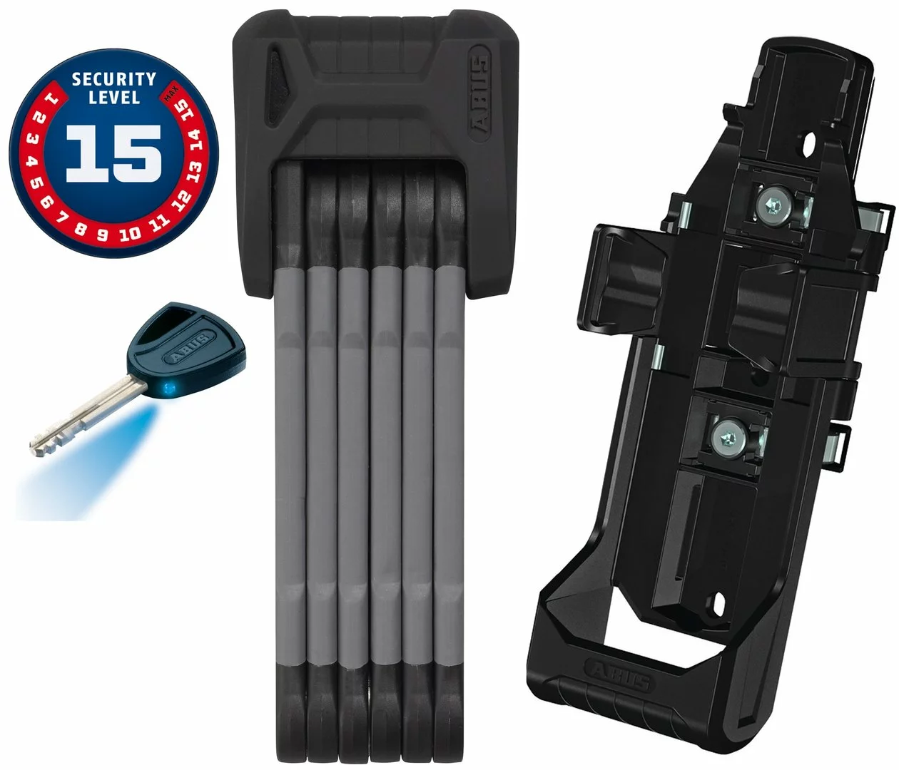 ABUS Bordo Granit X-Plus 6505/85 Black Plus-Serie Mit SH-Halter 1 ABUS Bordo Granit X-Plus 6505/85 Black Plus-Serie Mit SH-Halter