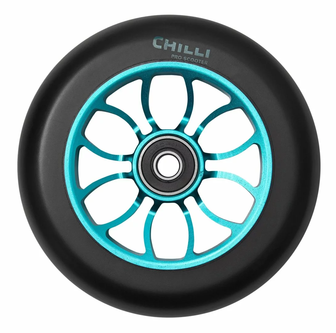 Chilli Pro Scooter Ersatzrolle Wheel Reaper 110mm Black PU / Blue Core (Ocean) 1 Chilli Pro Scooter Ersatzrolle Wheel Reaper 110mm Black PU / Blue Core (Ocean)