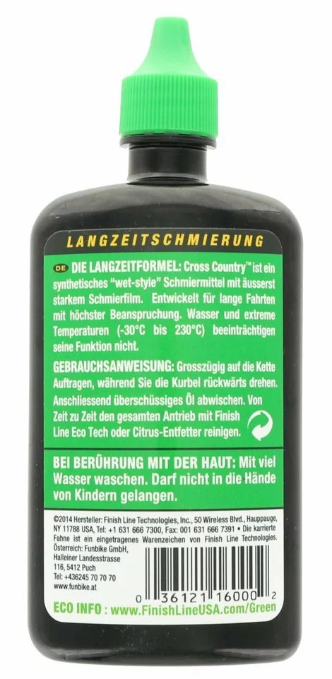Finishline Kettenöl Cross Country Synthetisch 120ml 2 Finishline Kettenöl Cross Country Synthetisch 120ml – Bild 2