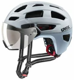 Uvex Finale-Visor 52-57cm / 56-61cm -Fahrradzubehör Verkäufe Helm Uvex Finale Visor silver matt 52 57cm S4107530615 4043197323107