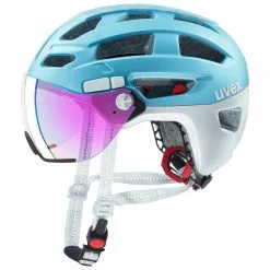 Uvex Finale-Visor 52-57cm / 56-61cm -Fahrradzubehör Verkäufe Helm Uvex Finale Visor stato cool blue 52 57cm S4107530415 4043197310404