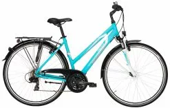 Pegasus Avanti 2018 21-Gang -Fahrradzubehör Verkäufe Pegasus Avanti 2018 28 Zoll 21 Gang Damen Trapez tuerkis weiss orange 576 70645
