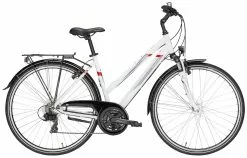 Pegasus Avanti 2018 21-Gang -Fahrradzubehör Verkäufe Pegasus Avanti 2018 28 Zoll 21 Gang Damen Trapez weiss grau rot 576 70545