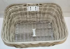 Pegasus Tourina Vorderrad-Korb Geflochten-breit Grau -Fahrradzubehör Verkäufe Pegasus Korb Tourina 2017 grau 050 21408 oben