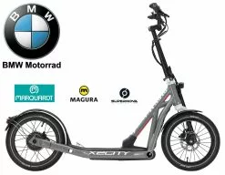 BMW X2City E-Scooter 10 BMW X2City E-Scooter -Fahrradzubehör Verkäufe Scooter E Roller BMW X2City Pedelec moonwalk grey glossy KW074 DBM599